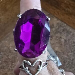 Costume Jewelry Purple Stone Ring
